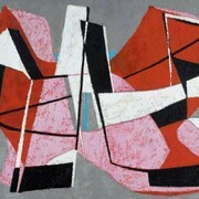 Enrico Prampolini, Composizione, 1952, olio su masonite, 80 x 115 cm