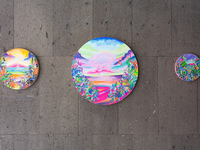César Urrutia, Saturday night, exhibition view. Courtesy of Galería Hilario Galguera