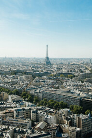 La vista panoramica da Centre Pompidou, Parigi, Francia