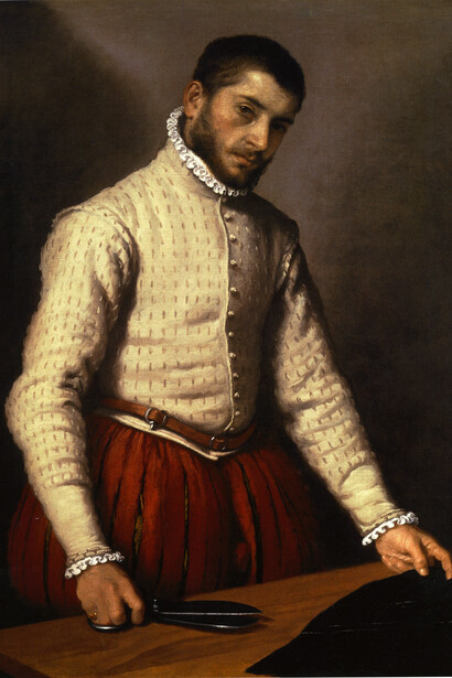 Giovanni Battista Moroni. "The Tailor (Il Tagliapanni)". Oil on Canvas, 1567