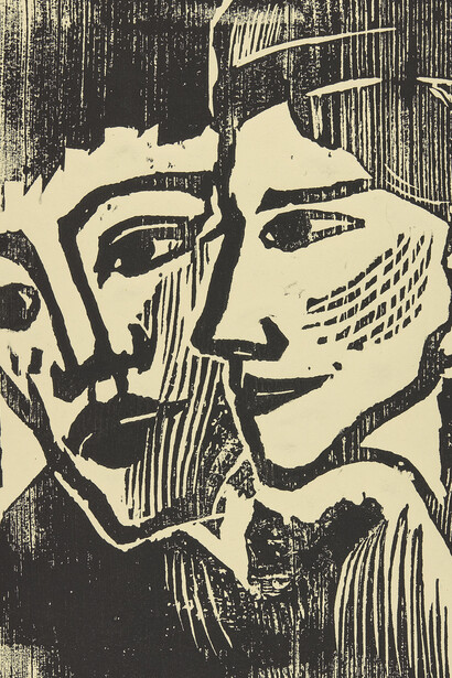 Emil Nolde, Male and female head (detail),
1937. Courtesy of Kunsthaus Zürich