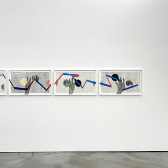 Derek Sullivan, Wall drawings, exhibition view. Courtesy of Tatjana Pieters Gallery