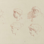 Christian Wilhelm Ernst Dietrich, gen. Dietricy, Verschiedene weibliche und männliche Kopfstudien. Mit freundlicher genehmigung der Gemäldegalerie
