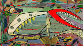 Alacrán (1952), obra del venezolano Oswaldo Vigas, muestra una violencia que no irrumpe desde afuera, sino que actúa desde el interior del poder, como un veneno silencioso que hace posible la caída