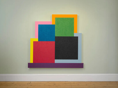 Peter Halley, veduta della mostra. Per gentile concessione della Galleria Massimo de Carlo