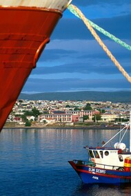 La costa de Punta Arenas, Chile