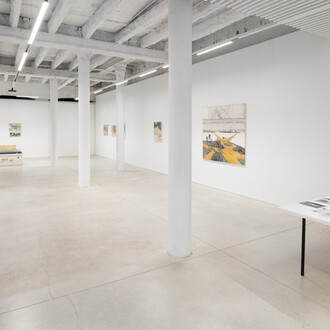 Christo & Jeanne-Claude, La arquitectura de lo no construido, vista de exhibición. Cortesía de Prats Nogueras Blanchard