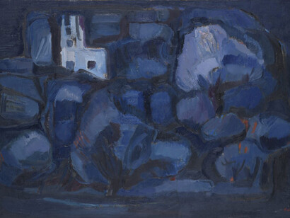 Vladimir Goev, Landscape in blue, pre-1982. Courtesy of National Gallery