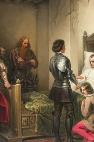 "La muerte de Nicolás Maquiavelo", Cesare Dell'Acqua, óleo sobre lienzo, 1848