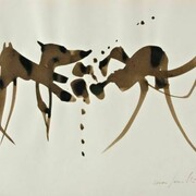 Cesare Peverelli, Les Mouettes, 1960, Inchiostro su carta, © Cesare Peverelli, Raccolta del disegno, Galleria civica di Modena