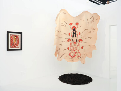 Citra Sasmita, Women who carry the mountain, exhibition view. Courtesy of Yeo Workshop