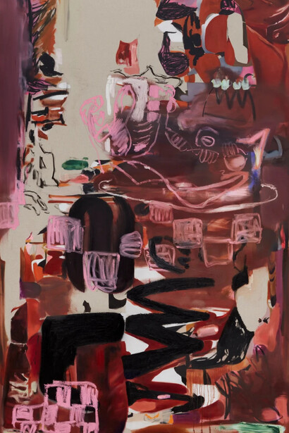 Dora Jeridi, The pig horse head (detail), 2026. Courtesy of Marianne Boesky Gallery 