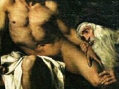 Eugène Carrière, "Príamo a los pies de Aquiles", 1876