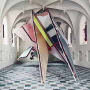 Felix Schramm, Savage Salvage, 2008, cartongesso, legno, metallo,colori