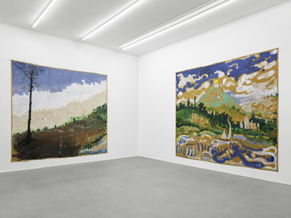 Verne Dawson, Hamlet’s mill, exhibition view. Courtesy of Galerie Eva Presenhuber