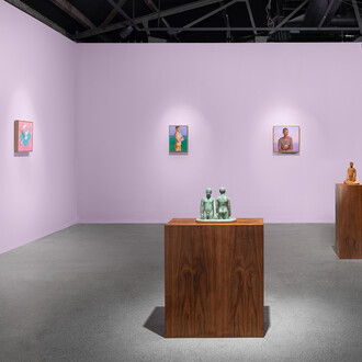 Oliver Scarlin, Saltwater altar, exhibition view. Courtesy of Whatiftheworld 