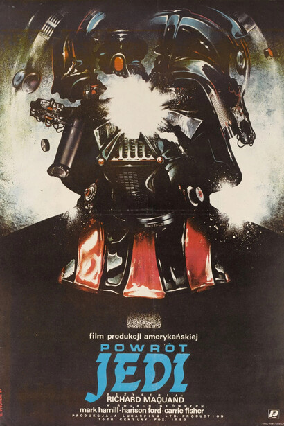 Poster polaco de El retorno del Jedi por Witold Dybowski (1984)