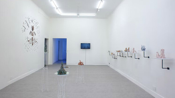 Víctor Enoc, Pulso líquido, vista de exhibición. Cortesía de la Linse Galería