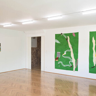 Francis Offmans, Weaving stories, ausstellungsansicht. Mit freundlicher genehmigung der Secession
