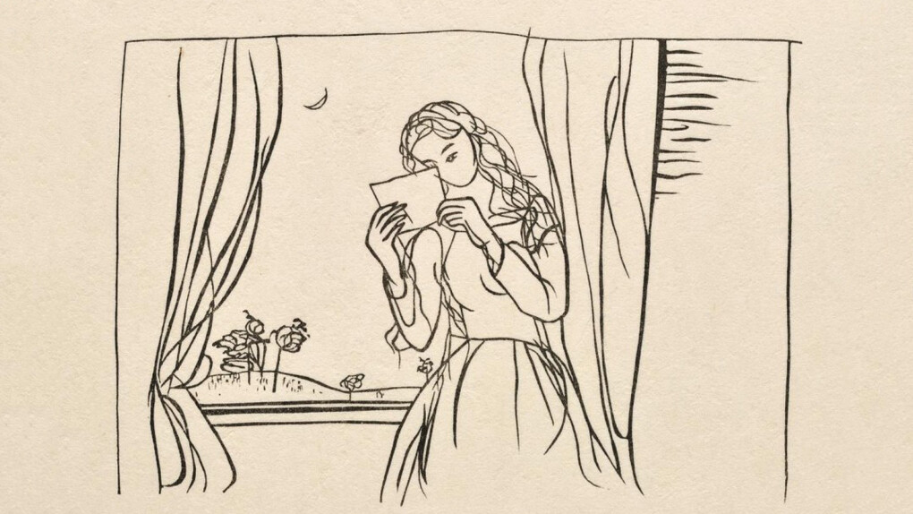 Franz Gertsch, Der brief (Begegnung), 1957, 1997. Mit freundlicher genehmigung des Museum Franz Gertsc
