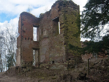 The Ruins of Beaudesert Hall in Cannock Chase, Staffordshire, England