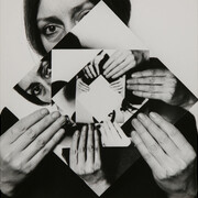 Dóra Maurer, Seven Rotations 1–6, 1979, Six gelatin silver prints, 20 × 20 cm each, Collection of Zsolt Somlói and Katalin Spengler © Dóra Maurer