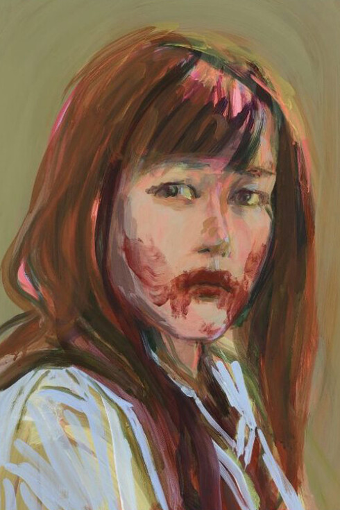 Claire Tabouret, Self-portrait as a vampire, 2019. Courtesy of the Voorlinden Museum