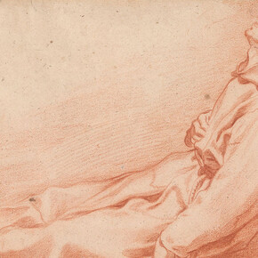 Rutilio Manetti, A life study: a monk sleeping against a pile of books (detail), ca. 1616. Courtesy of Morgan Museum