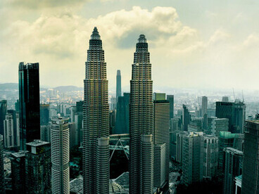 Kuala Lumpur, Malaysia stunning aerial view of city buildings