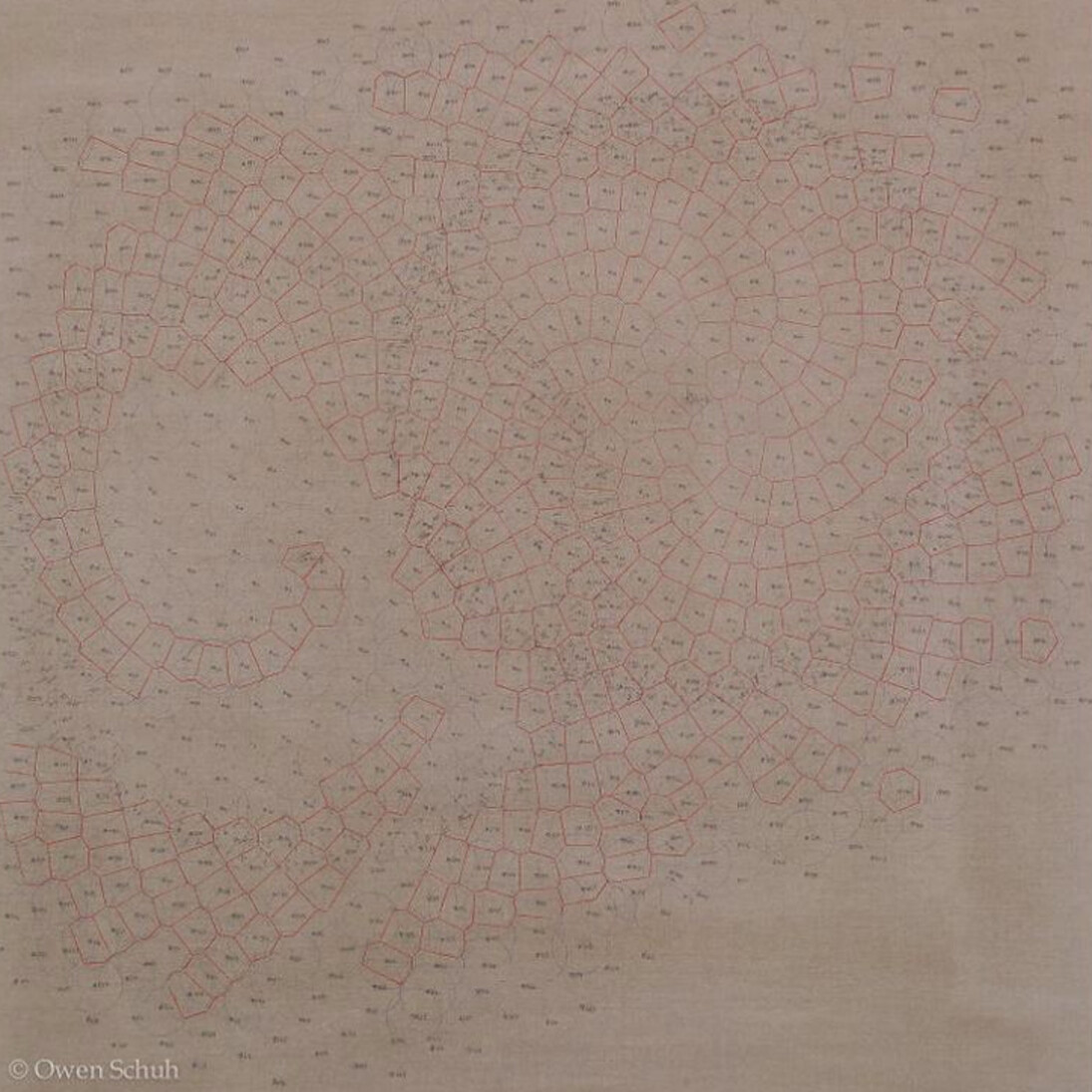 Owen Schuh. Drawings, Rules, Exhibition view. Courtesy of Art 3 gallery