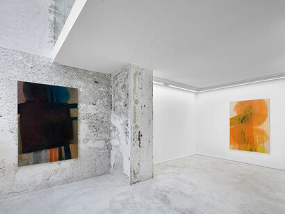 Albert Irvin, Early work from the '60s, vue de l'exposition. Avec l'aimable autorisation de la galerie Nino Mier