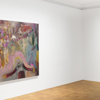 Sosa Joseph, Rain over the river, exhibition view. Courtesy of David Zwirner Gallery