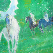 Andre Brasilier, La clairière au printemps (detail), 2020. Courtesy of Opera Gallery