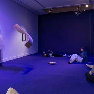 Santiago Díaz Escamilla, Nunca fue solo aquí (era, ya en otra parte), vista de exhibición. Cortesía de Casas Riegner