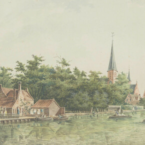 Dirck Verryck, Das dorf koudekerk bei leiden (detail), 1762. Courtesy of Gemäldegalerie