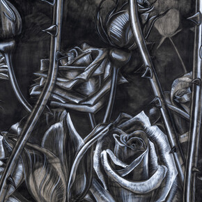 Soraya Abu Naba, A rose is not just a rose (detail), 2024. Courtesy of Artbooth Gallery