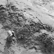Jenny Calivas, Self-portrait while buried #11 (detail), 2021. Courtesy of Yancey Richardson Gallery
