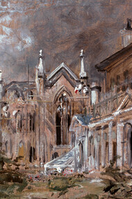 John Constable - The Gothic House, with Western Lodge, Brighton 2 August 1824- Oil on paper, 25.5 x 30 cm R.24.15A - Private collection 
