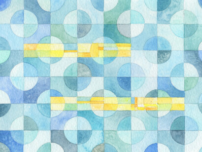 Study in Blue, watercolour, 16 × 12 cm, Mark Weighton, 2022