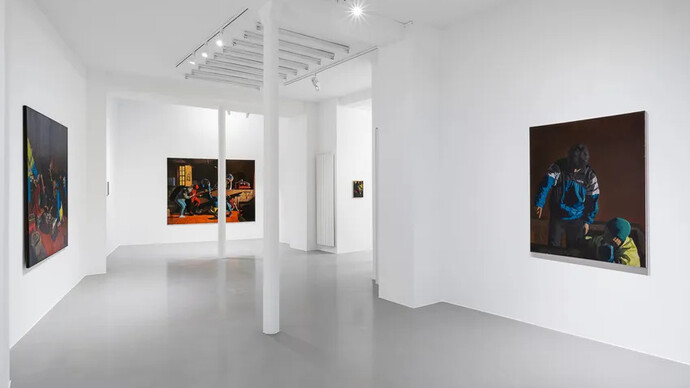 Mohamed Saïd Chair, Out of the shadows, exhibition view. Courtesy of Afikaris Gallery