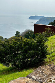 View of Winter Solstice Light-Worship Tunnel, Optical Glass Stage and Sagami Bay © Alma Reyes