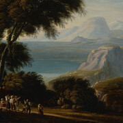 Grass Karls Gothards, Itālijas ainava ar gaisa balonu (detail), 1814. Courtesy of Zuzeum Art Museum