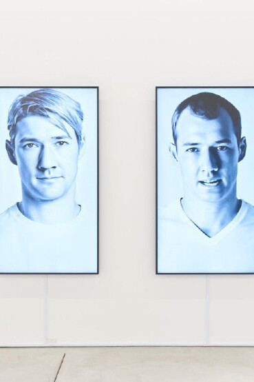 Sputniko!, Tech bro debates humanity #2
- Data control, AI, populism,
and the future of democracy, 2024. Courtesy of 21st Century Museum of Contemporary Art