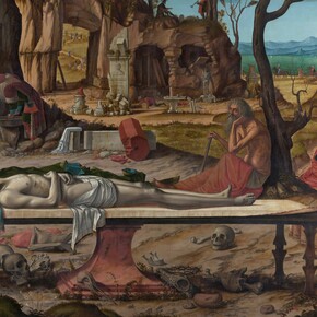 Vittore Carpaccio, Die Grabbereitung Christi (detail), ca. 1515-1520. Courtesy of Gemäldegalerie