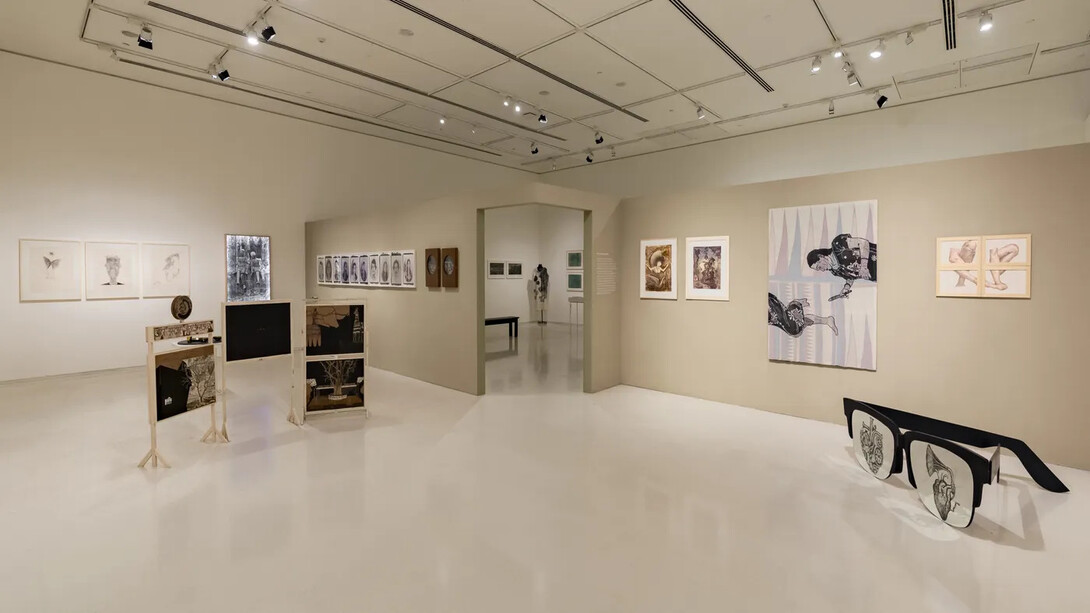 Various artists, Purvai: printmaking in Eastern India - Pedagogy to practice, exhibition view. Courtesy of Emami Art