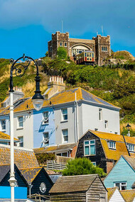 Buildings in Hastings, England 