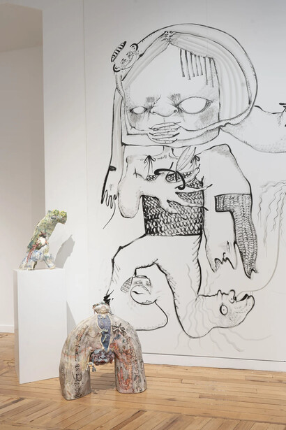 Sami Tsang, Our family portrait, exhibition view. Courtesy of Claire Oliver Gallery