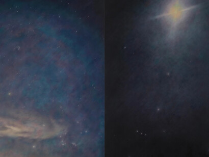 James Prapaithong, From this corner of the world (diptych), 2025. Courtesy of Timothy Taylor Gallery