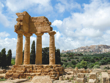 An ancient Greek temple in Agrigento, Sicily, Italy