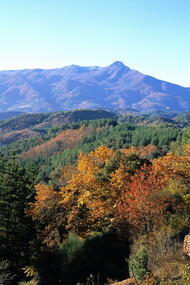 Montseny visto desde las Guillerías, norte de Barcelona, Catalunya, España